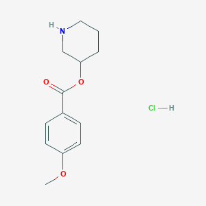 molecular formula C13H18ClNO3 B1395071 Clorhidrato de 4-metoxibenzoato de 3-piperidinilo CAS No. 1220031-95-7