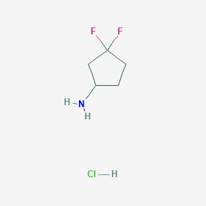 molecular formula C5H10ClF2N B1395077 3,3-Difluorocyclopentanamine hydrochloride CAS No. 939398-48-8
