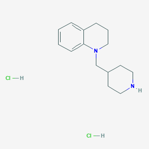 molecular formula C15H24Cl2N2 B1395081 1-(4-Piperidinylmethyl)-1,2,3,4-tetrahydroquinoline dihydrochloride CAS No. 1220037-65-9