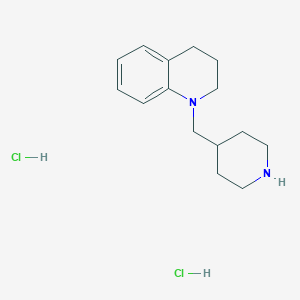 molecular formula C15H24Cl2N2 B1395081 1-(4-哌啶基甲基)-1,2,3,4-四氢喹啉二盐酸盐 CAS No. 1220037-65-9