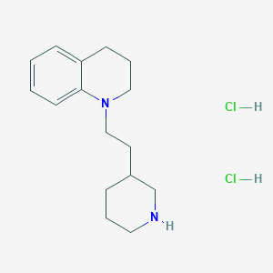 molecular formula C16H26Cl2N2 B1395083 1-[2-(3-哌啶基)乙基]-1,2,3,4-四氢喹啉二盐酸盐 CAS No. 1219957-71-7