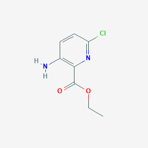 molecular formula C8H9ClN2O2 B1395091 Ethyl 3-amino-6-chloropyridine-2-carboxylate CAS No. 1352200-86-2