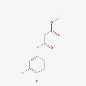 molecular formula C12H12ClFO3 B1395092 4-(3-氯-4-氟苯基)-3-氧代丁酸乙酯 CAS No. 1260775-51-6