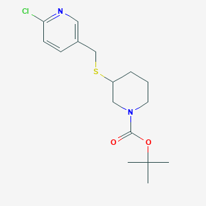 3-(6-Chloro-pyridin-3-ylmethylsulfanyl)-piperidine-1-carboxylic acid tert-butyl ester