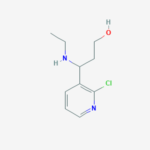 3-(2-Chloropyridin-3-yl)-3-(ethylamino)propan-1-ol