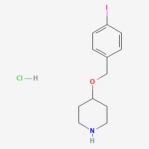 molecular formula C12H17ClINO B1395119 4-((4-Iodobenzyl)oxy)piperidine hydrochloride CAS No. 1220034-88-7