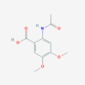 B139513 2-Acetamido-4,5-dimethoxybenzoic acid CAS No. 145352-75-6