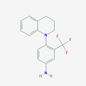 molecular formula C16H15F3N2 B1395131 4-[3,4-二氢-1(2H)-喹啉基]-3-(三氟甲基)苯胺 CAS No. 1184441-83-5