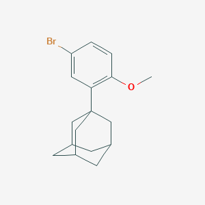 B139514 1-(5-Bromo-2-methoxyphenyl)adamantane CAS No. 104224-63-7