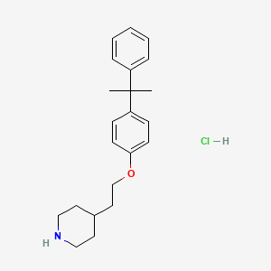 molecular formula C22H30ClNO B1395142 4-{2-[4-(1-甲基-1-苯乙基)苯氧基]-乙基}哌啶盐酸盐 CAS No. 1220020-23-4