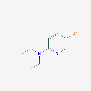 molecular formula C10H15BrN2 B1395145 5-Bromo-N,N-diethyl-4-methyl-2-pyridinamine CAS No. 1220027-63-3