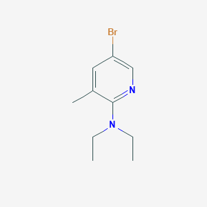 molecular formula C10H15BrN2 B1395149 5-Bromo-N,N-diethyl-3-methyl-2-pyridinamine CAS No. 1220038-46-9