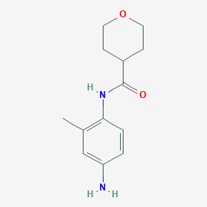 molecular formula C13H18N2O2 B1395157 N-(4-Amino-2-methylphenyl)tetrahydro-2H-pyran-4-carboxamide CAS No. 1219949-46-8