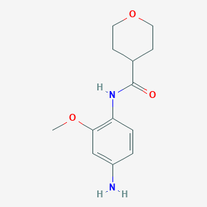 molecular formula C13H18N2O3 B1395158 N-(4-Amino-2-methoxyphenyl)tetrahydro-2H-pyran-4-carboxamide CAS No. 1220019-99-7
