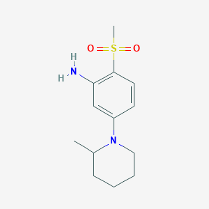 molecular formula C13H20N2O2S B1395164 5-(2-Methyl-1-piperidinyl)-2-(methylsulfonyl)-phenylamine CAS No. 1220021-37-3