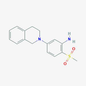 molecular formula C16H18N2O2S B1395165 5-[3,4-二氢-2(1H)-异喹啉基]-2-(甲磺酰基)苯胺 CAS No. 1220028-87-4