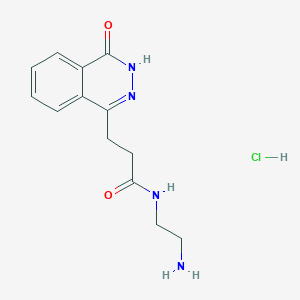 molecular formula C13H17ClN4O2 B1395182 盐酸N-(2-氨基乙基)-3-(4-氧代-3,4-二氢-酞嗪-1-基)丙酰胺 CAS No. 1185303-49-4