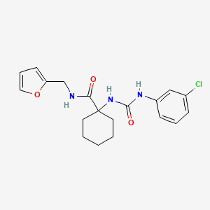 Cyclohexanecarboxamide,1-((3-chlorophenyl)aminocarbonylamino)-n-(2-furanylmethyl)-