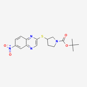 3-(6-Nitro-quinoxalin-2-ylsulfanyl)-pyrrolidine-1-carboxylic acid tert-butyl ester