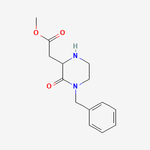 molecular formula C14H18N2O3 B1395211 2-(4-苄基-3-氧代-2-哌嗪基)乙酸甲酯 CAS No. 534603-26-4