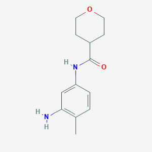 molecular formula C13H18N2O2 B1395212 N-(3-氨基-4-甲基苯基)四氢-2H-吡喃-4-甲酰胺 CAS No. 1219949-44-6