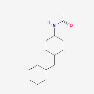 molecular formula C15H27NO B13952137 Acetamide, N-(4-cyclohexylmethyl-1-cyclohexyl)- CAS No. 37794-48-2