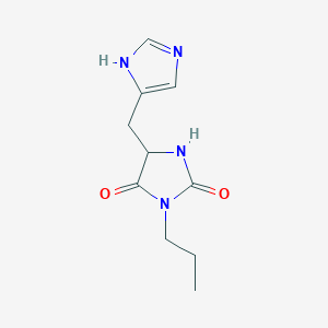 molecular formula C10H14N4O2 B13952141 5-((1H-Imidazol-4-yl)methyl)-3-propylimidazolidine-2,4-dione 