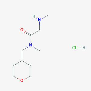 molecular formula C10H21ClN2O2 B1395215 N-甲基-2-(甲基氨基)-N-(四氢-2H-吡喃-4-基甲基)乙酰胺盐酸盐 CAS No. 1220038-95-8