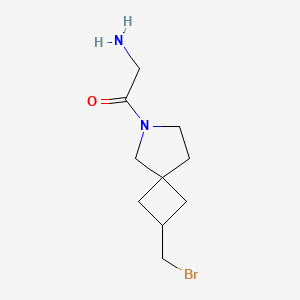 molecular formula C10H17BrN2O B13952157 2-Amino-1-(2-(bromomethyl)-6-azaspiro[3.4]octan-6-yl)ethanone 