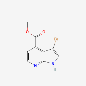 molecular formula C9H7BrN2O2 B1395217 methyl 3-bromo-1H-pyrrolo[2,3-b]pyridine-4-carboxylate CAS No. 1190310-82-7