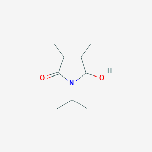 molecular formula C9H15NO2 B13952180 5-Hydroxy-1-isopropyl-3,4-dimethyl-1H-pyrrol-2(5H)-one 