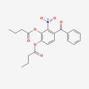 (4-benzoyl-2-butanoyloxy-3-nitrophenyl) butanoate