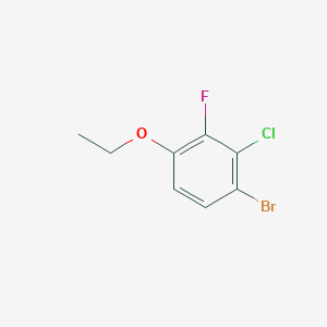 molecular formula C8H7BrClFO B1395220 1-Bromo-2-chloro-4-ethoxy-3-fluorobenzene CAS No. 909122-17-4