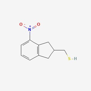 molecular formula C10H11NO2S B13952217 (4-nitro-2,3-dihydro-1H-inden-2-yl)methanethiol 