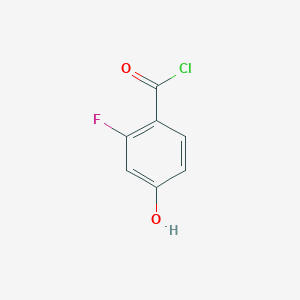 molecular formula C7H4ClFO2 B1395223 2-Fluoro-4-hydroxybenzoyl chloride CAS No. 1260783-85-4