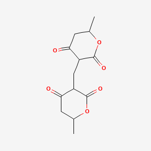 molecular formula C13H16O6 B13952240 5,5'-Methylenebis(4,6-dioxo-2-methyldihydropyran) CAS No. 63869-94-3