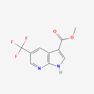 molecular formula C10H7F3N2O2 B1395225 methyl 5-(trifluoromethyl)-1H-pyrrolo[2,3-b]pyridine-3-carboxylate CAS No. 1190320-31-0
