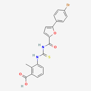 3-[({[5-(4-Bromophenyl)furan-2-yl]carbonyl}carbamothioyl)amino]-2-methylbenzoic acid