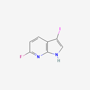 molecular formula C7H4FIN2 B1395226 6-Fluoro-3-iodo-1H-pyrrolo[2,3-b]pyridine CAS No. 1190319-92-6
