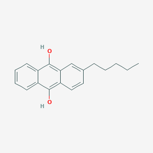 molecular formula C19H20O2 B13952262 2-Pentylanthracene-9,10-diol CAS No. 33190-17-9