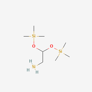 molecular formula C8H24O2Si3 B13952285 Trimethyl-(2-silyl-1-trimethylsilyloxyethoxy)silane 