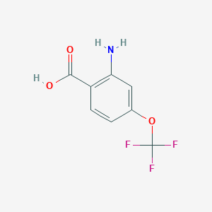 molecular formula C8H6F3NO3 B1395230 2-Amino-4-(trifluoromethoxy)benzoic acid CAS No. 1259323-62-0
