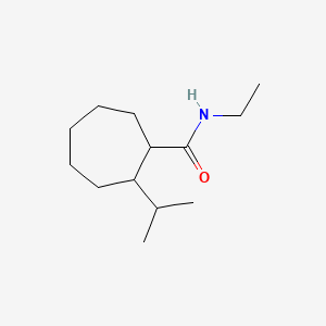 molecular formula C13H25NO B13952310 N-Ethyl-2-isopropylcycloheptanecarboxamide CAS No. 56471-43-3