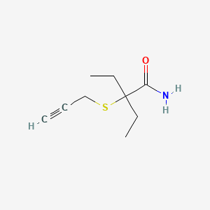 molecular formula C9H15NOS B13952319 Butyramide, 2-ethyl-2-(2-propynyl)thio- CAS No. 64037-68-9