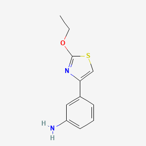 molecular formula C11H12N2OS B13952342 3-(2-Ethoxy-1,3-thiazol-4-yl)aniline CAS No. 760114-15-6