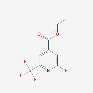 molecular formula C9H7F4NO2 B1395235 Ethyl 2-fluoro-6-(trifluoromethyl)isonicotinate CAS No. 1227572-09-9