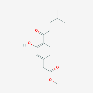 Methyl 2-(3-hydroxy-4-(4-methylpentanoyl)phenyl)acetate