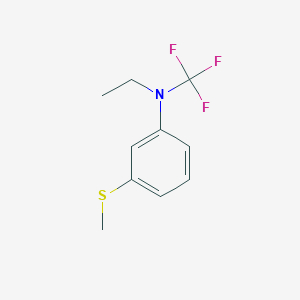 molecular formula C10H12F3NS B13952383 N-ethyl-3-(methylthio)-N-(trifluoromethyl)aniline 