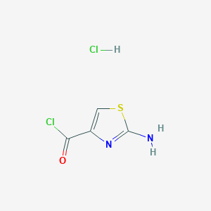 molecular formula C4H4Cl2N2OS B13952389 2-Aminothiazole-4-carbonyl chloride hydrochloride 