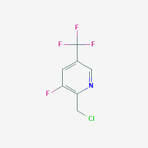 molecular formula C7H4ClF4N B1395242 2-(Chloromethyl)-3-fluoro-5-(trifluoromethyl)pyridine CAS No. 1227507-89-2